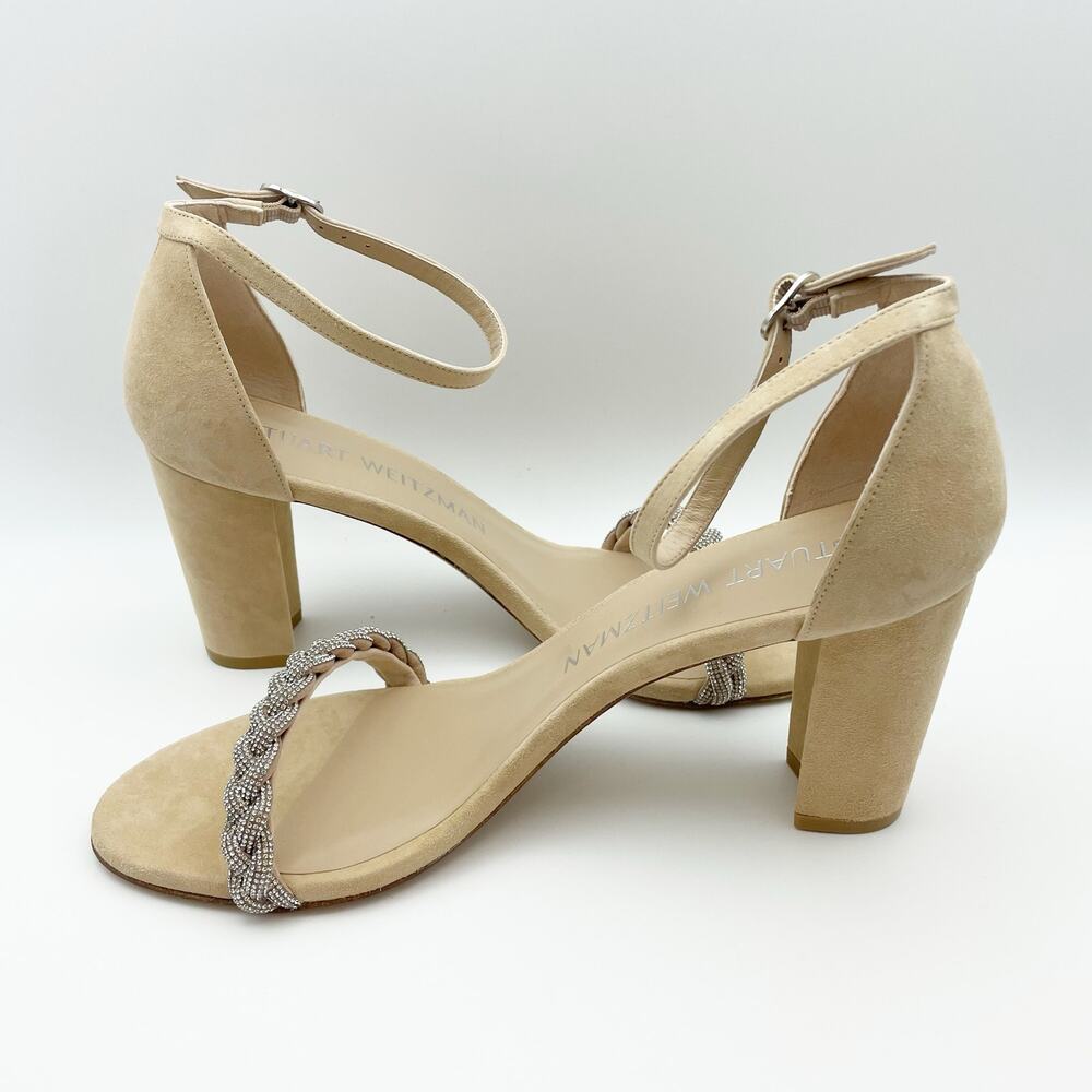 Stuart Weitzman Womens Nearlynude Highshine Sandal Size 11 Adobe Beige Heel NWOB - Picture 9 of 13